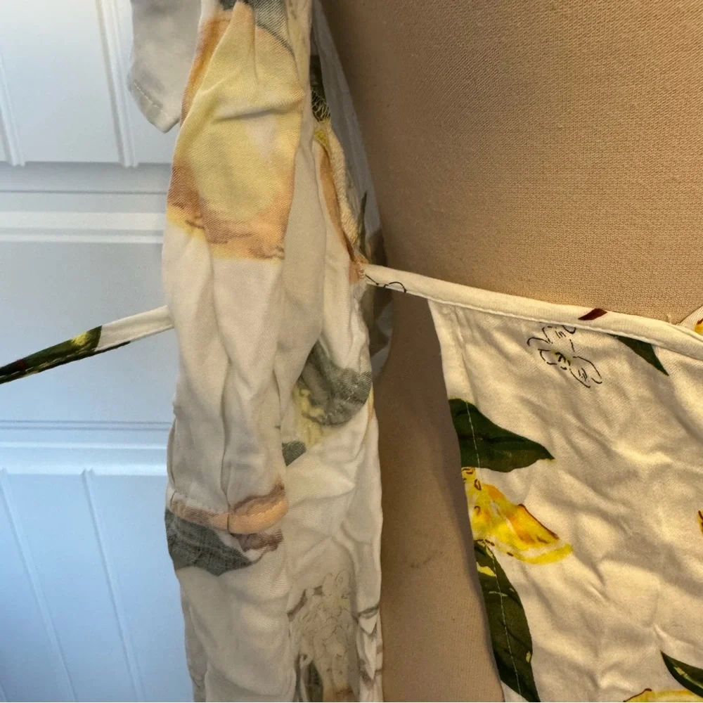 Lulus A La Tart White and Yellow Lemon Print Wrap Dress - Picture 5 of 8